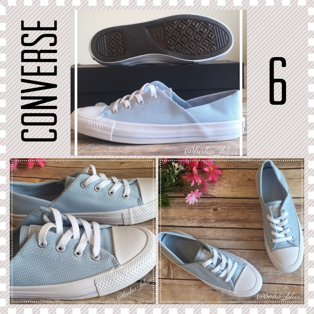 CONVERSE | 6 Women’s Coral Light Blue Sneakers NEW
